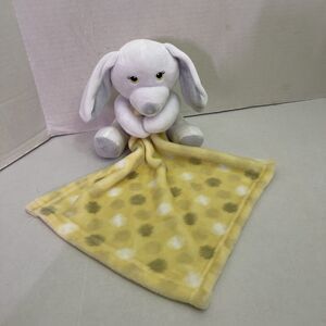 Little Beginnings Yellow Polka Dot Plush Bunny Rabbit Security Blanket Lovey